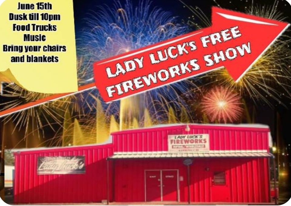 Lady Luck’s Free Fireworks Show