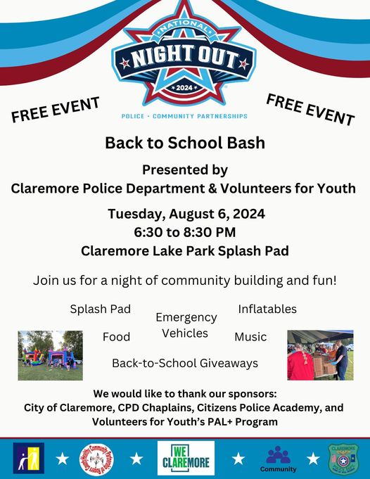 National Night Out Back to School Bash