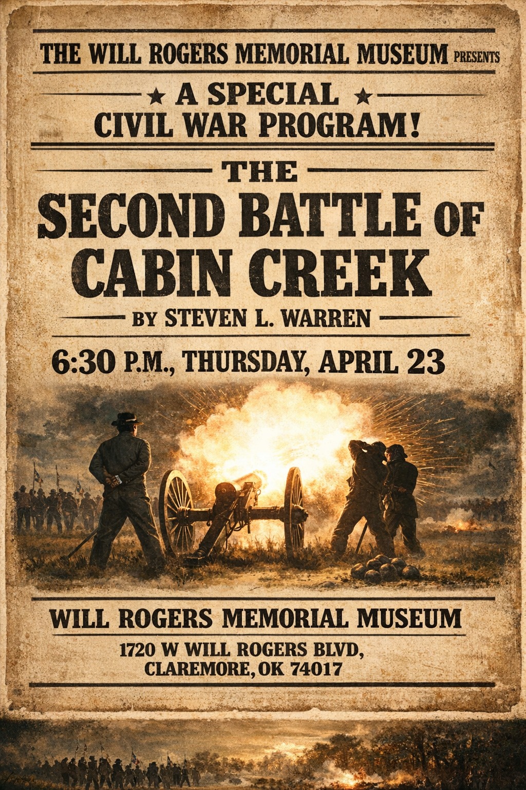 Live Presentation – The Second Battle of Cabin Creek with Steven L. Warren