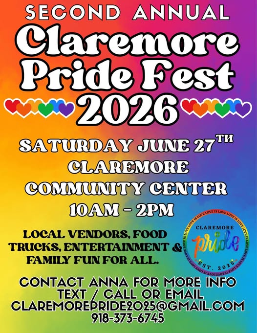 2nd Annual Claremore Pride Fest 2026