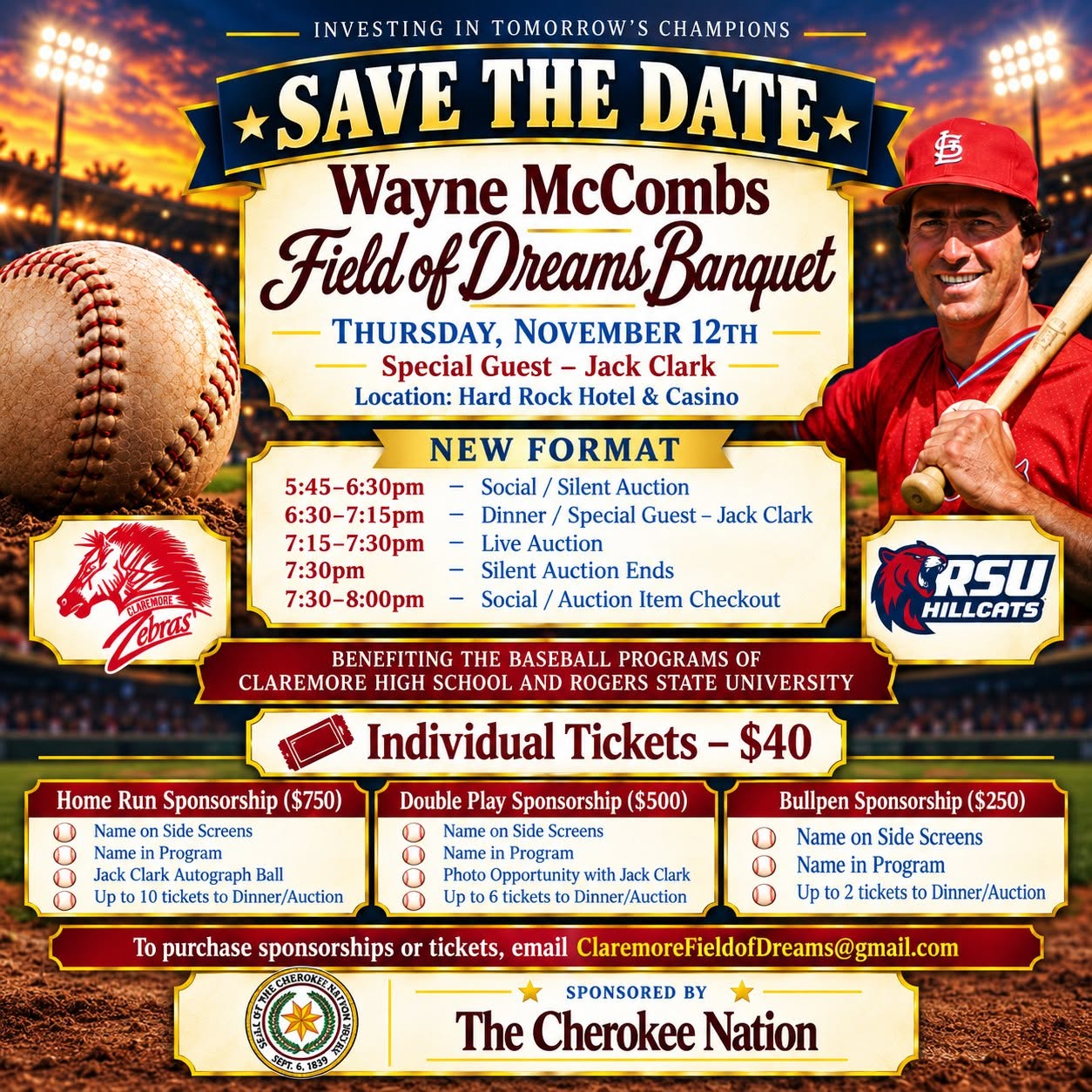 Wanye McCombs Field of Dreams Banquet